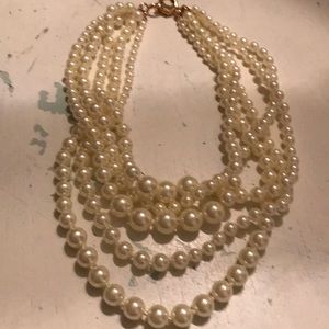 Five strand pearl necklace J.Crew